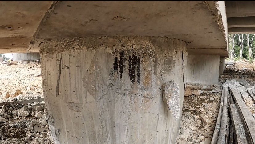 Parece qué hay problemas de calidad en algunas pilas del mal llamado <a href="/TrenMayaMX/">Tren Maya</a> 
Esto es en la superficie. No sabemos cuál pueda ser el comportamiento en el suelo cárstico y dentro de un acuífero con alta concentración de cloruros.
Son más de 8 mil pilas…
<a href="/OscarReboraQRoo/">Oscar Rébora</a>