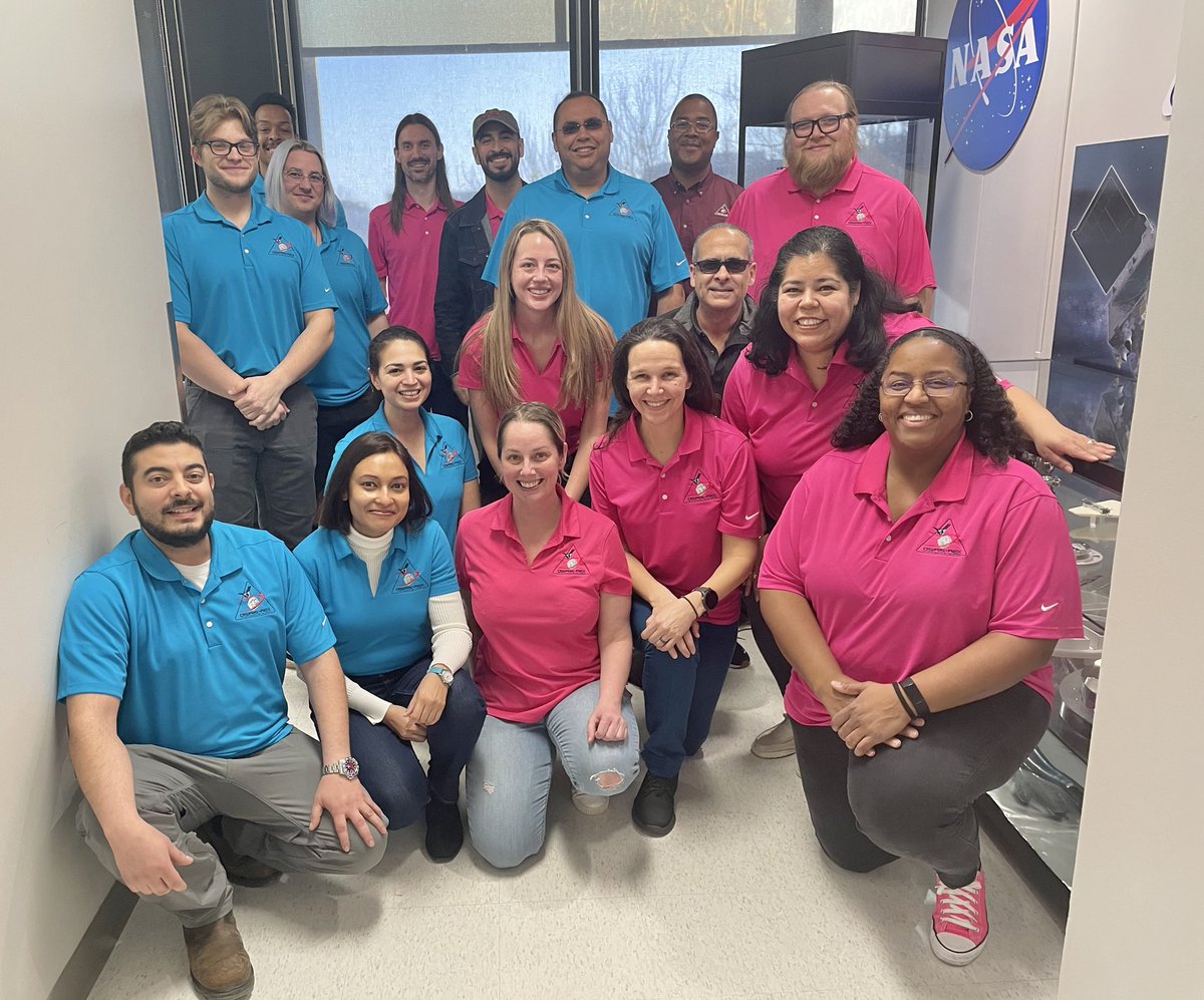 This is only a few of us #OSIRISRex folk. We’re not done yet 😎We’ll make a bigger group pic next month. This pic has engineers, technicians, processors, curators, and an archivist.