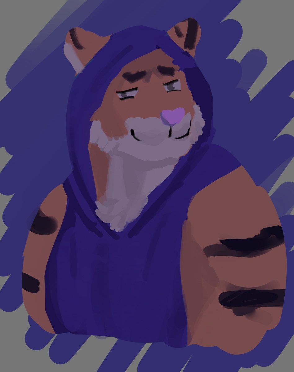 Brook_Flavored's tweet image. Silly tiger doodle