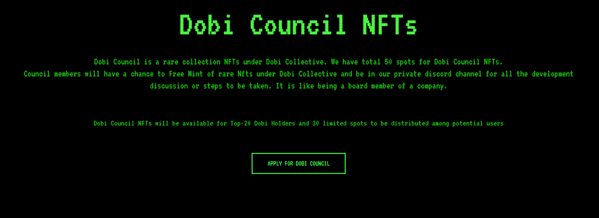 DobiOnSolana's tweet photo. Application to be a Dobi Council member is live again , we have limited 30 spots for the folks !!

🔸Apply here : https://t.co/beWryti1zW

3 users gets 2000 $DOBI , Like &amp; RT 💚 https://t.co/L2WoeQ2uSy