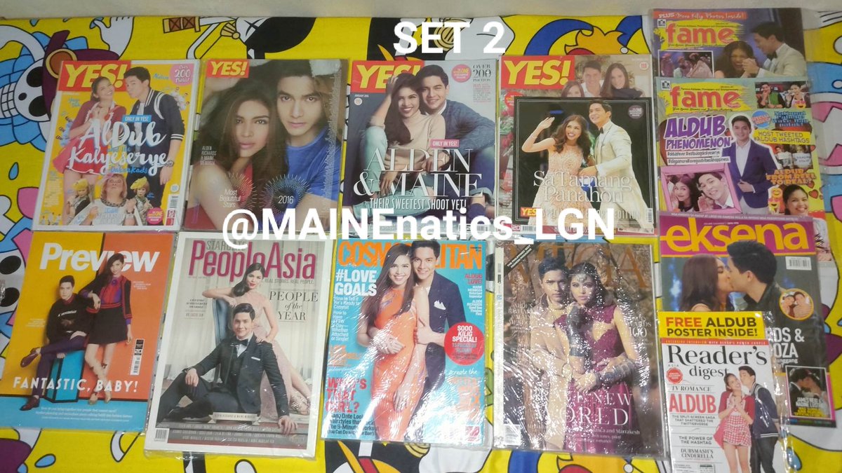 (⁠*⁠❛⁠‿⁠❛⁠)⁠→ HAPPY SATURDAY GIVEAWAY ♡

Mechanics:
- Follow us &amp; <a href="/mainedcm/">Maine Mendoza</a>
- Must shoulder the SF
- 1st reply, 1st serve (1:2)
- Set 1 &amp; Set 2 or Set 2 &amp; Set 2
- Reply: Mine + What magazine
(Ex. Mine Yes Maine &amp; Preview AlDub)

#MaineMendoza #LegitDabarkads