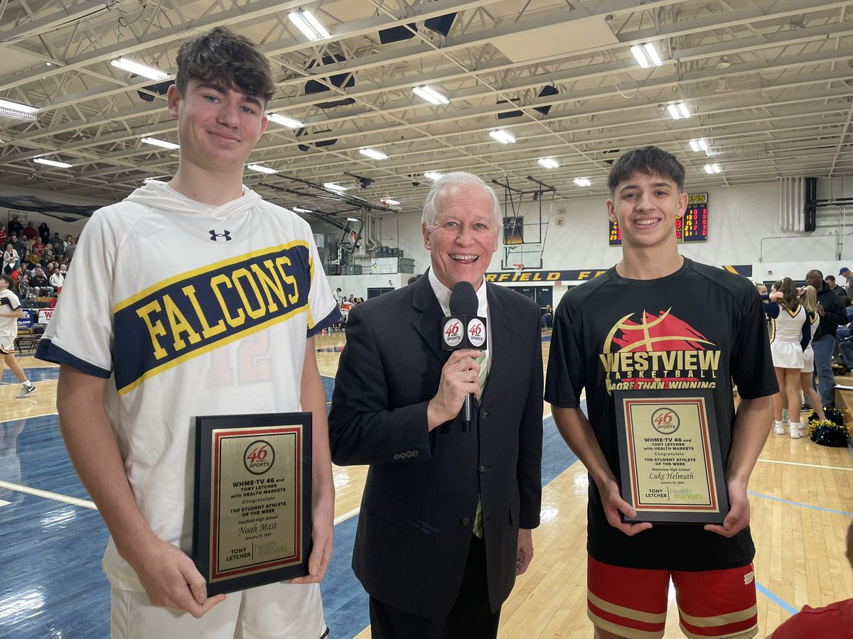 Chuck Freeby Sports (@chuckfreeby) on Twitter photo Great to honor our Tony Letcher Health Markets student-athletes: <a href="/NoahMast12/">Noah Mast</a> of <a href="/FHSFalconhoops/">Fairfield Boys Basketball</a> and <a href="/luke_helmuth/">Luke Helmuth</a> of <a href="/WestviewHoops/">Westview Boys Basketball</a> Great to honor our Tony Letcher Health Markets student-athletes: <a href="/NoahMast12/">Noah Mast</a> of <a href="/FHSFalconhoops/">Fairfield Boys Basketball</a> and <a href="/luke_helmuth/">Luke Helmuth</a> of <a href="/WestviewHoops/">Westview Boys Basketball</a>