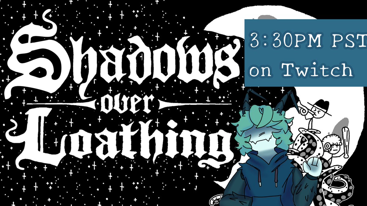 PabstiteCritter's tweet photo. Another shadows over Loathing Stream coming to you Saturday January 20th at 3:30 PM PST on twitch! Until then check out the first stream on the game on twitch!
https://t.co/15DMPDolmg
#VtubersUprising #Vtuber #IndieVtuber #PNGtuber #Indiegame #turnbaseRPG #cosmichorror https://t.co/CxUQ1MvjJ8