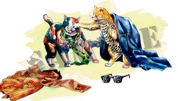 「animal focus green scarf」 illustration images(Latest)