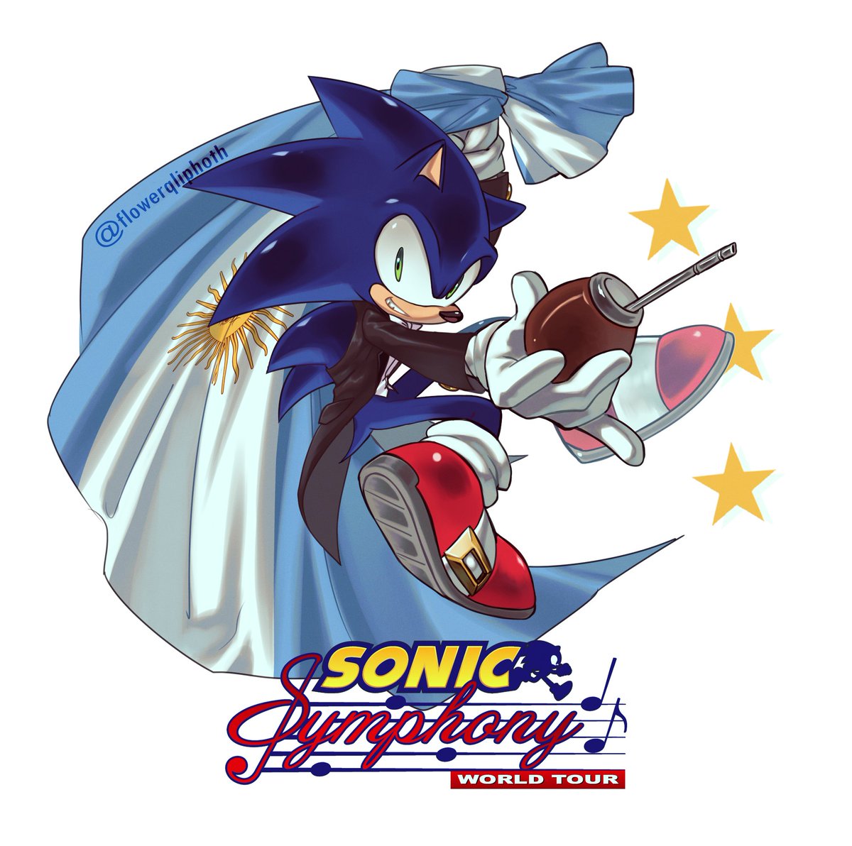 Tarde pero seguro, mi aporte al #SonicSymphonyForArgentina! 🇦🇷🧉 Por favor @ShotaNakama, latam pide a Sonic 😭🙏