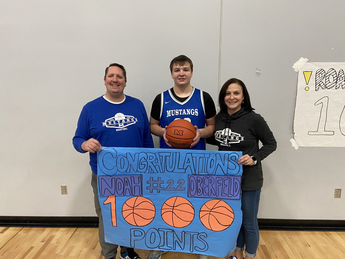 We lost 60-45 to Foley tonight, not the result we were looking but a big congratulations goes to Junior @noahoberfeld1 on reaching 1,000 points for his career! He finished the night with 22 points and 19 rebounds! We are on the road Monday at Royalton.