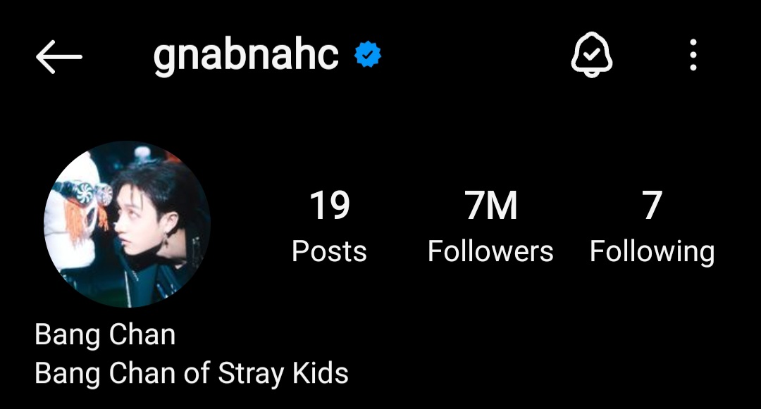 Bang Chan has now surpassed 7,000,000 (7M) followers on Instagram! 🔗 instagram.com/gnabnahc @Stray_Kids #StrayKids #스트레이키즈 #BangChan #방찬