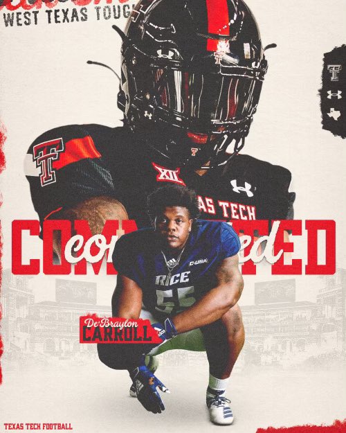 #AGTG First I want thank you to every school and coach that took the time to recruit me. I’ve decided to spend my last year at Texas Tech #QBHunters #WreckEm @CoachZFitch @COACHJUICE_ @JoeyMcGuireTTU