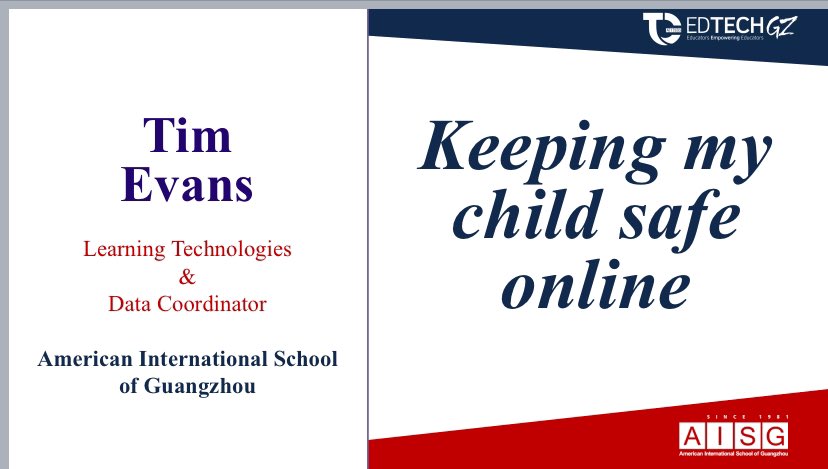 #edtechgz The topic of how to keep your child safe online is highly ...