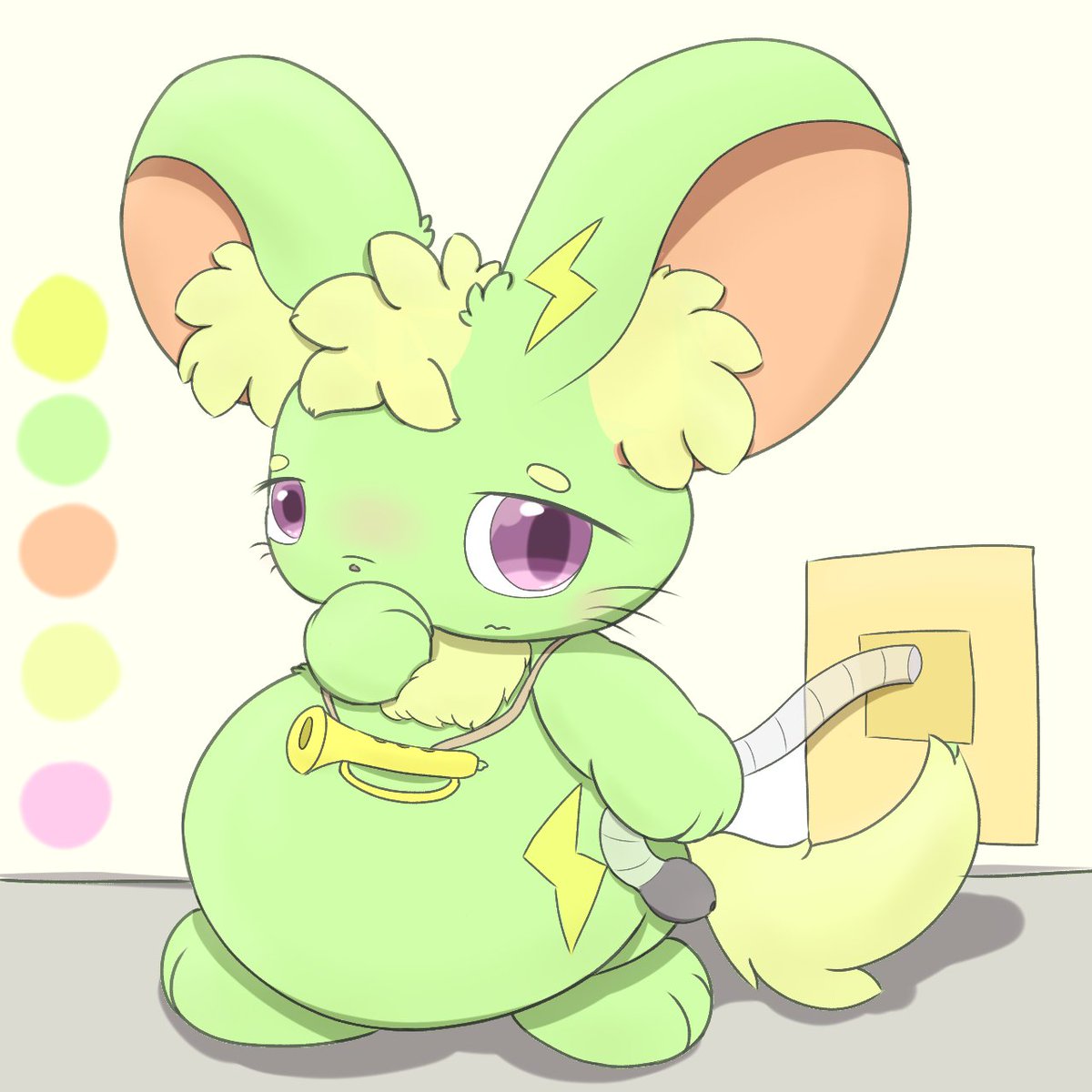 erafarty's tweet image. #フォロワーさんからもらった要素を集めてガス腹マスコットを作る
無事誕生しました！
フュールちゃんといいます、無限ガス燃料生成系TDMです
ご協力ありがとうございました！