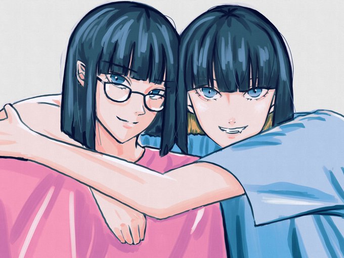 おかっぱ双子男子。全反応巡回&気になった方はフォロバさせていただきます。#art #illustration #イラスト #一次創作 