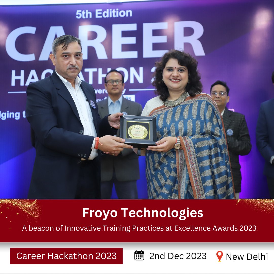 A standing ovation for Rajinder Chitoria of Froyo Technologies, crowned the Innovator of the Year at Career Hackathon 2023!  His groundbreaking work in Innovative Training Practices is reshaping the future. 
@1Cues.com @Career Beacon 
👏 #CareerHackathon2023 #InnovatorOfTheYear