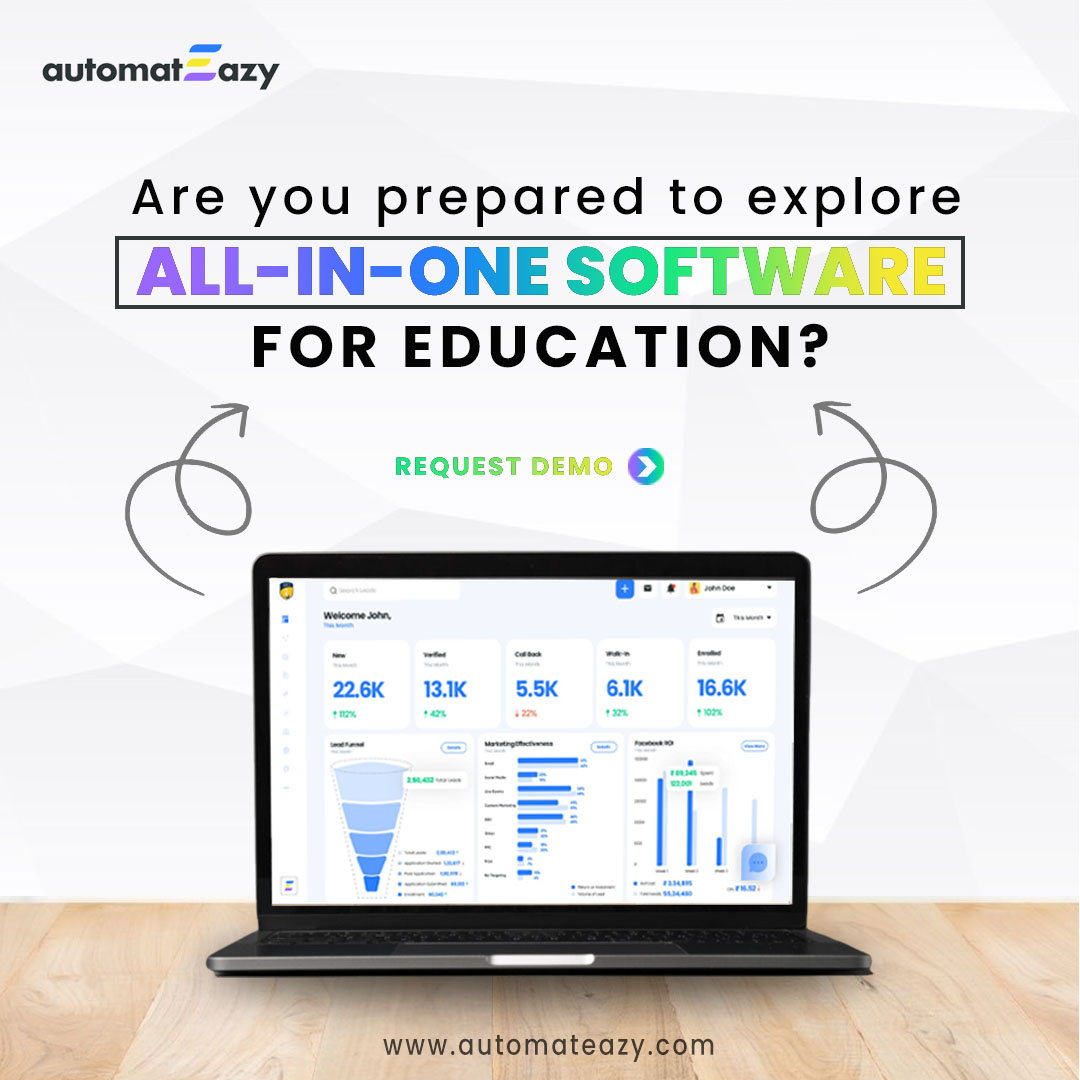 Dive into the future of education with our all-in-one software! 🚀📚 Unleash the power of seamless learning. 💻✨ #Automateazy #automation #CRM #EdTechRevolution #LearningMadeEasy #ExploreInnovation