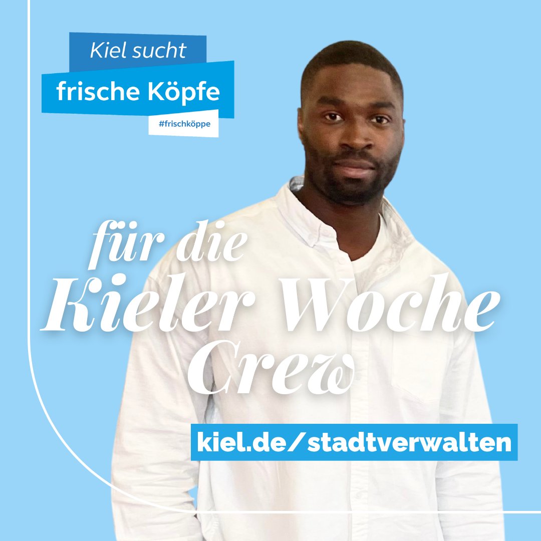 Lust, das größte Sommer- und Segelfestival der Welt mitzugestalten? Die Kieler Woche Crew sucht Verstärkung! 💪⚓
⛵
In den nächsten Wochen kommen einige spannende Jobs rund um die #KielerWoche auf kiel.de/stadtverwalten online!