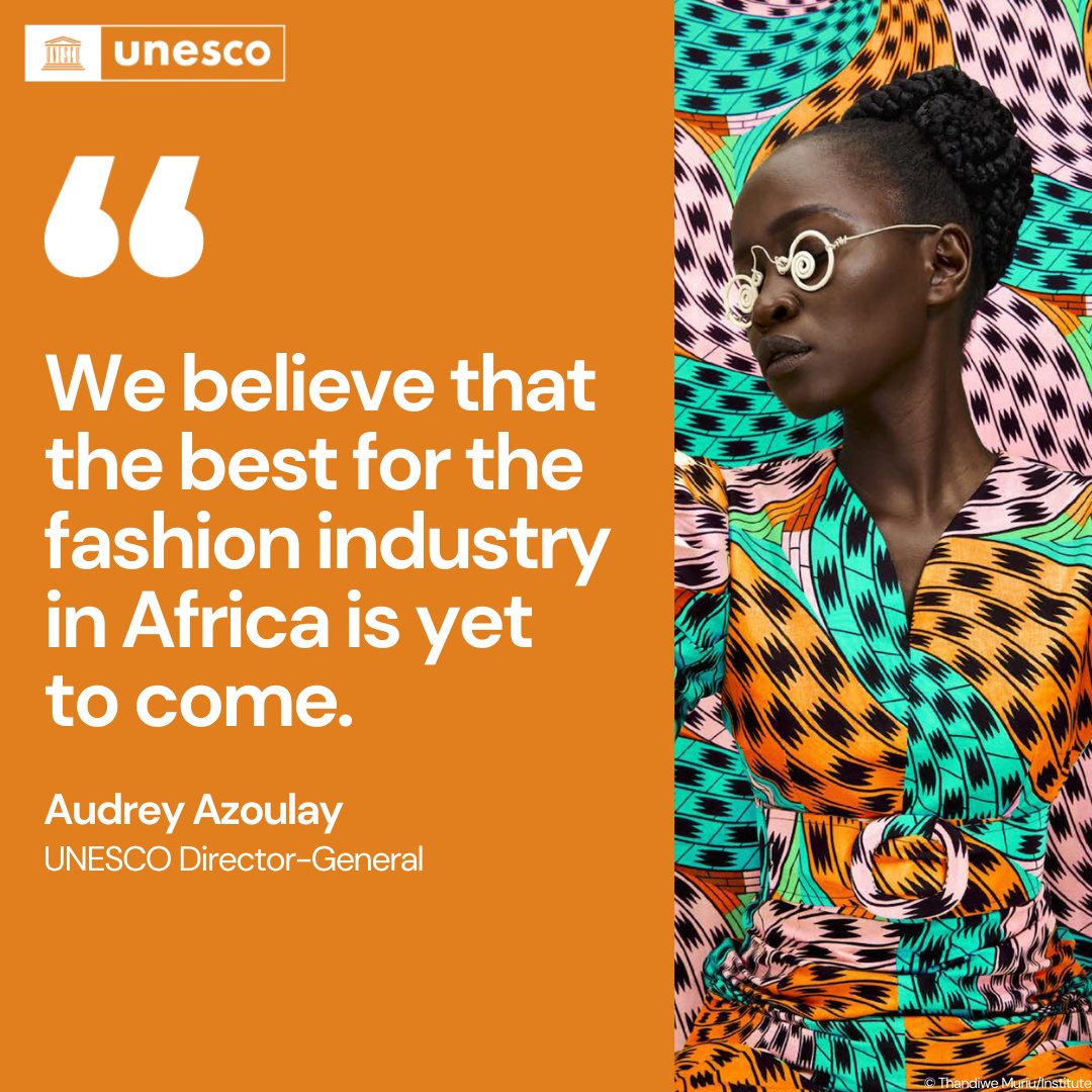There is potential for growth in the African fashion sector, yet there are crucial steps that must be taken to ensure its flourishing.

Join our event 'Empowering the African Fashion Sector' on 26 January to discover how!

Register now: on.unesco.org/3HjjH0W #SupportCreativity