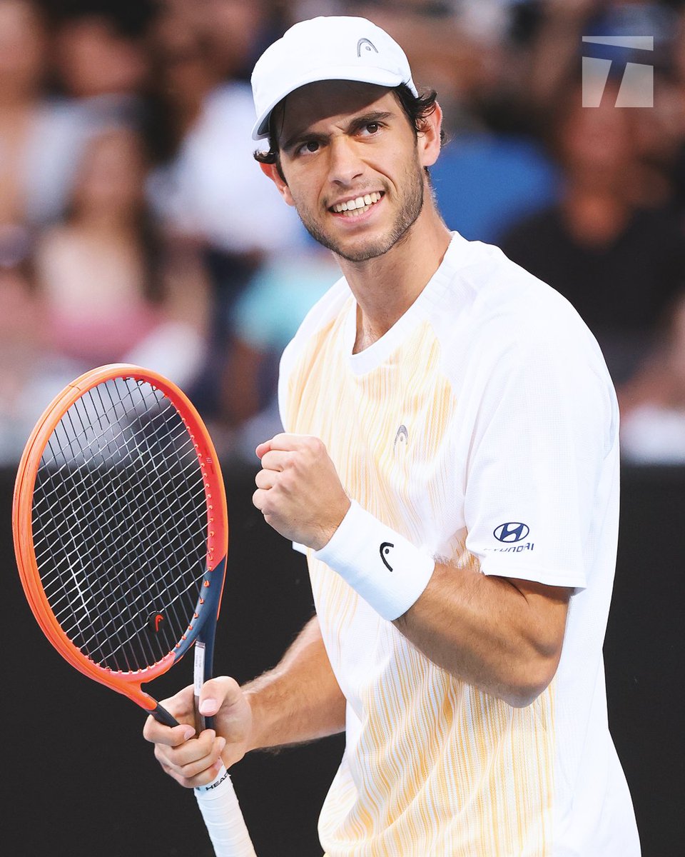 TennisChannel's tweet photo. NUNOOOOOO!

🇵🇹 Nuno Borges earns the biggest win of his career, taking out Dimitrov 6-7(3), 6-4, 6-2, 7-6(6) to reach the #AusOpen Fourth Round! https://t.co/Qdi9689Qdl