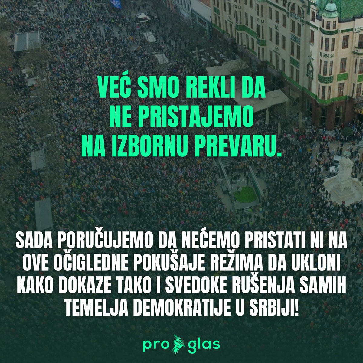 pro_glas_rs's tweet image. ‼️Najoštrije osuđujemo napade Aleksandra Vučića i drugih glasnogovornika njegovog režima na @CRTArs.

Reč je o #ocd koja je više od 20 godina posvećena razvoju demokratske kulture i odigrala je ključnu ulogu u prikupljanju dokaza o tome kako je režim varao na izborima u decembru.