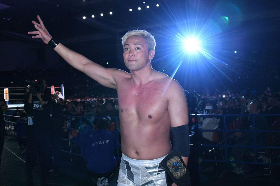 PuroSubs's tweet photo. Kazuchika Okada comments on his departure after tonight's show in Nagoya, Aichi:

"I'm sorry for adding unnecessary noise when NEVER's defense match is being organized, but I would like to fight the remaining matches well, and as a member of New Japan, I would like to create excitement, and leave some good results behind. If I defend the NEVER belt and keep it, maybe something else might happen.

For now, there is... nothing in particular I can say. I'm still a New Japan wrestler, so I want to do well. I think there will be a lot of different feelings after that. I feel like it was fate that I was able to have a match in my hometown of Aichi before leaving New Japan Pro Wrestling."

#njpw