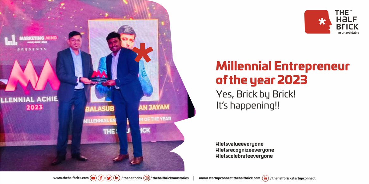 BJayam's tweet photo. Yes, Brick by Brick! It’s happening!!
Millennial entrepreneur of the year 2023! https://t.co/cA4pWVjx8B