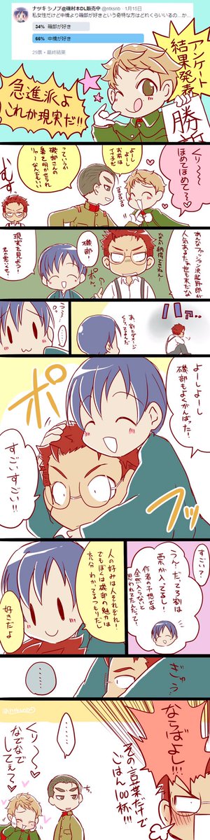懐かしい縦に長い漫画が出てきた。(※クリック推奨)
栗i中と見せかけて磯i村と見せかけて磯i村←栗みたいな。 