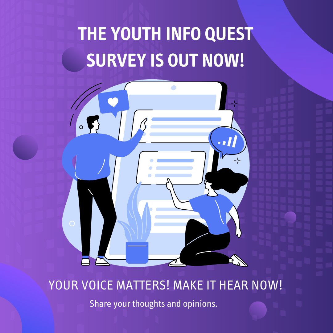 Young people across Scotland have a chance to share their thoughts in the international <a href="/ERYICAYI/">ERYICA</a> #YouthInfoQuest survey!

🌍 Encourage young people to help enhance youth information services across Europe by taking a quick, anonymous survey 

v7obax5m3y0.typeform.com/to/vEvXbcDv