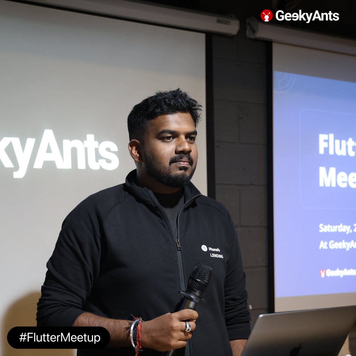 geekyants's tweet image. @GopinathanAswin, Software Engineer at PhonePe, is our first speaker for the event. In his talk, he will demonstrate how to integrate a Flutter app seamlessly into an existing native app for iOS and Android platforms.
Some interesting behind-the-scenes insights are coming up.…