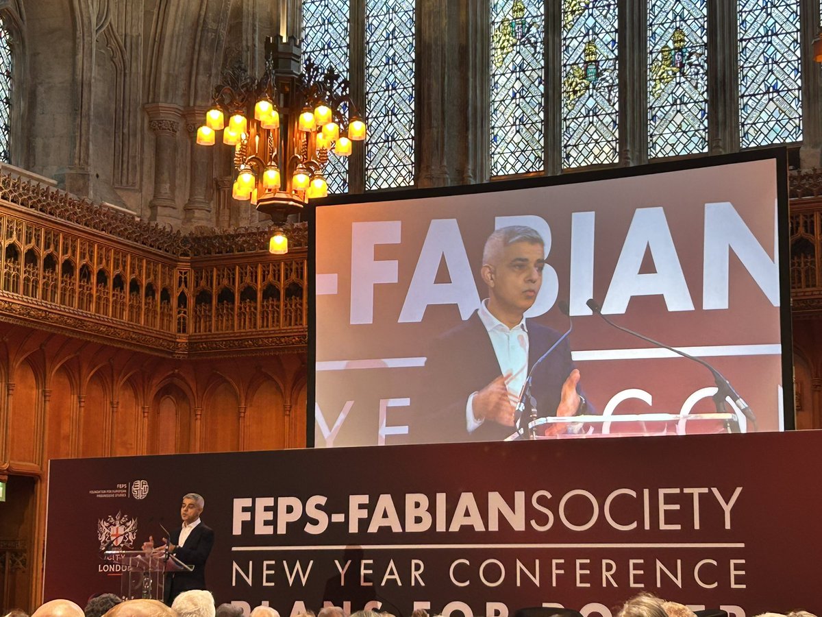 “We must secure hard-won rights for generations to come” @SadiqKhan keynote speaker at the @thefabians @FEPS_Europe New Year conference #PlansForPower