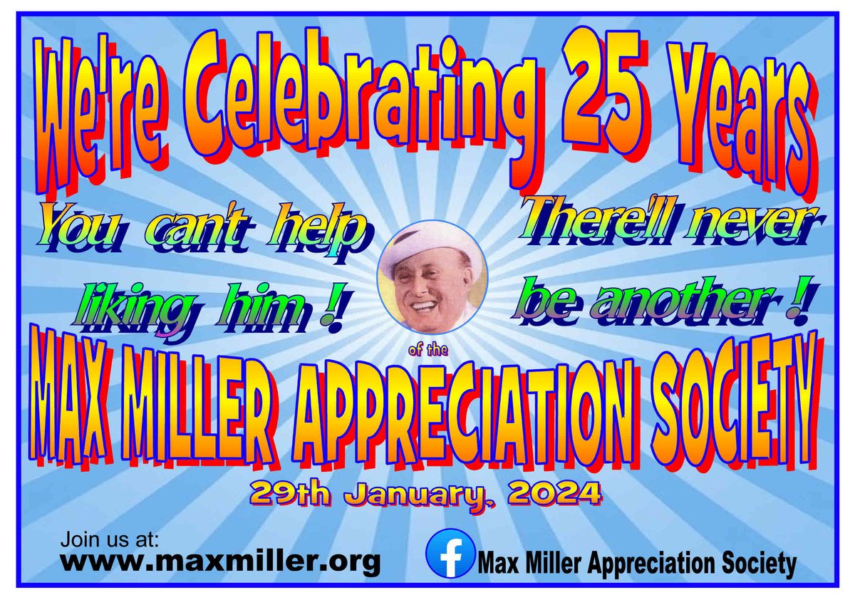 Do join us here - and, better still, at maxmiller.org