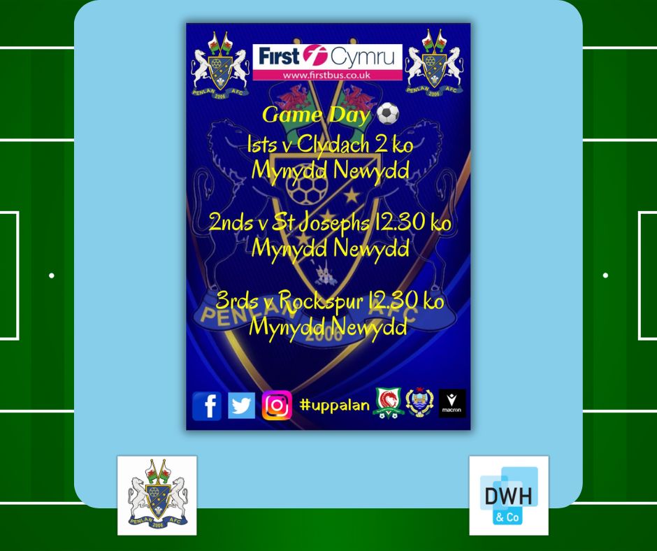 DWHarrisSols's tweet photo. Good luck to the @PenlanAFC teams today, including the 1st team who take on @ClydachFC ⚽️ 🔵 🟡
#Penlan #PenlanAFC
#SportsSponsorship #FootballSponsorship #GrassRootsFootball https://t.co/UDSnv9rEPY
