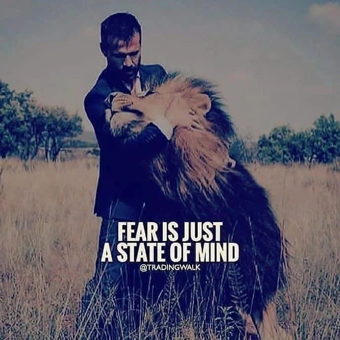 Fear is a state of mind, if you must make it then you just have to invest with us via bitcoin and make huge profits after trading DM me for updates on how to trade wisely,am a binary trade expert and I help individual trade for a fixed amount Trade with me and make huge profits😋