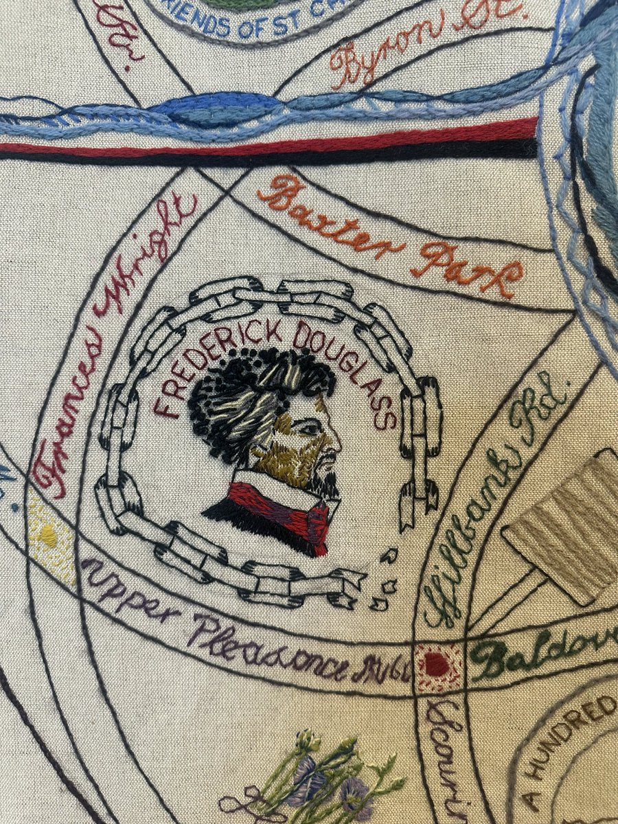 Leonie_S_Bell's tweet photo. The @DundeeTapestry is open @VADundee ! 35 panels detailed by a stitching team of 140 are filling the upper foyer. It’s a collective, creative &amp; gently radical Dundee love story. Stitch by stitch it tells the stories of the people, places &amp; moments that have made &amp; changed Dundee https://t.co/wNEunk0WAS