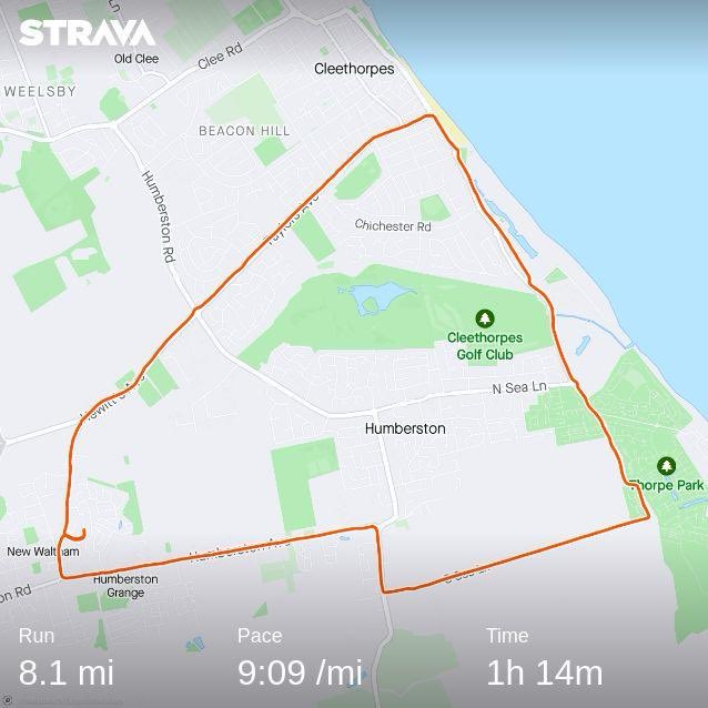 GazJacksonrmt's tweet photo. Check out my run on Strava.
https://t.co/sgr510rgOP. Wasn’t expecting a PB today in this wind! Feeling strong…..building foundations for May 13th 🏃 
#marathontraining 
#notbadforafatlad
#trusttheprocess ⁦@hardestgeezer⁩ you inspire me brother 👌 https://t.co/e67UgqewB5
