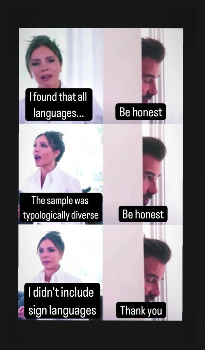 Thanks to @c_borstell for this meme. Linguists, let’s just be honest. #linguistics