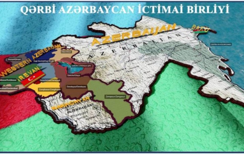 jchribuisson's tweet photo. Les propagandistes azéris aux ordres du pouvoir s'en donnent à cœur joie. Voici la carte qu'ils diffusent depuis 3 jours. Toute l'#Armenie est rebaptisée "Azerbaïdjan occidental" afin de préparer le pays à la nouvelle guerre et justifier la prochaine agression militaire de Aliev. https://t.co/sOCBQybiRK