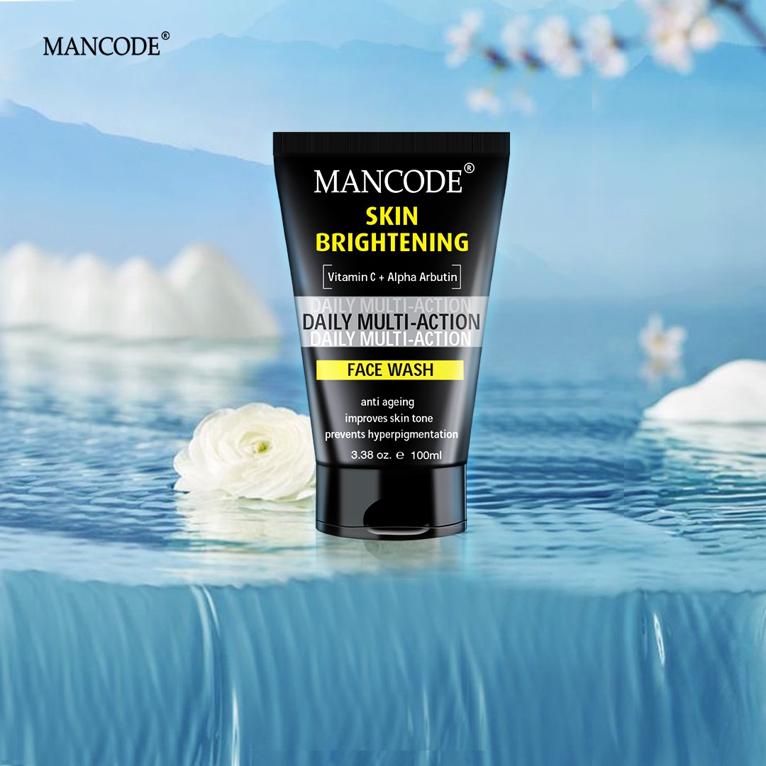 Mancode4's tweet photo. 💦Simply lather it up, let the invigorating scent awaken your senses, and reveal a brighter, healthier-looking you. 
✅Let the magic of MANCODE's Skin Brightening Face Wash transform your skincare game - you won't want to start your day without it!
#mancode  #facewash https://t.co/bEdIef9K9O