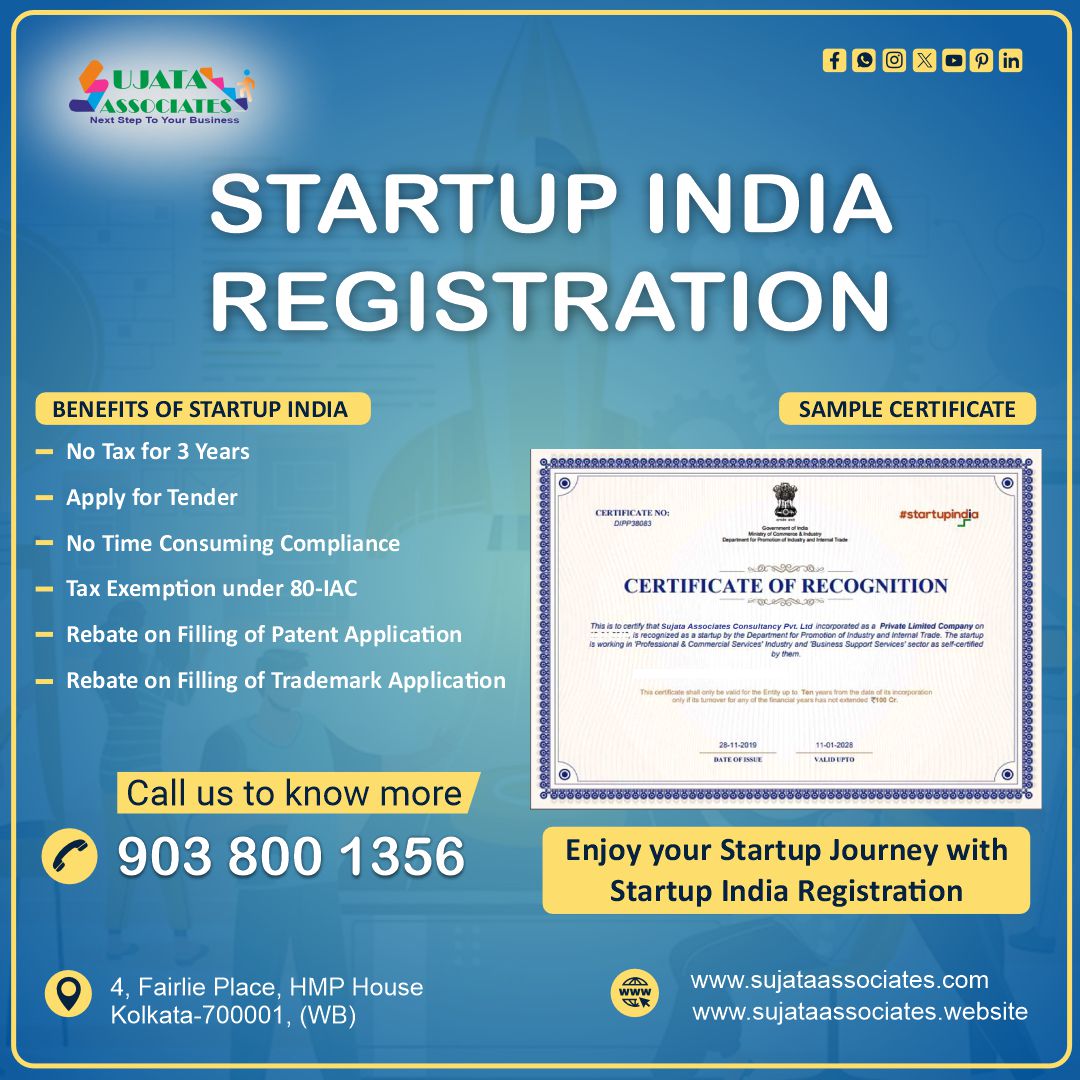 sujataasso's tweet photo. Enjoy your Startup Journey with Startup India Registration.
#sujataassociates
Call - 090380 01356
Visit - https://t.co/mW6GaflSZ5
#startupindia #startupindiaregistration #startupbusiness #Startupregistration #startupbenefits https://t.co/7WT6SXnMBM