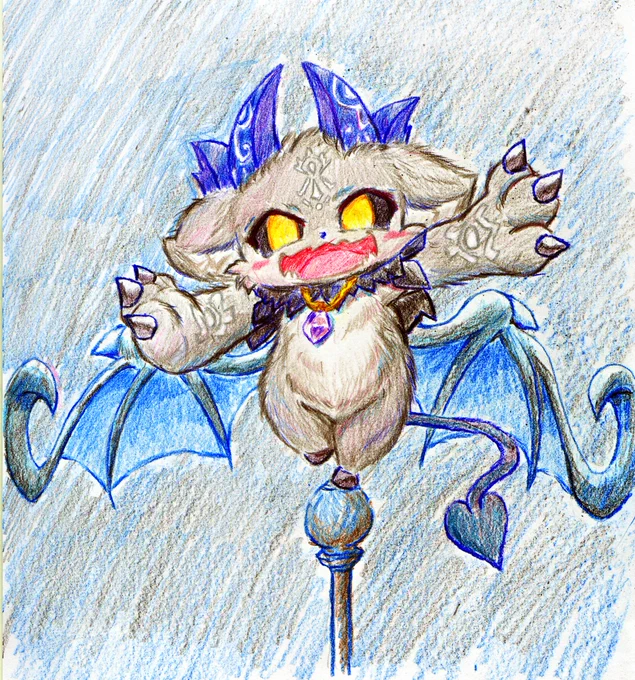#でびるさまにささげるえ   おそろしいいろえんぴつでえがく からふるなあくま