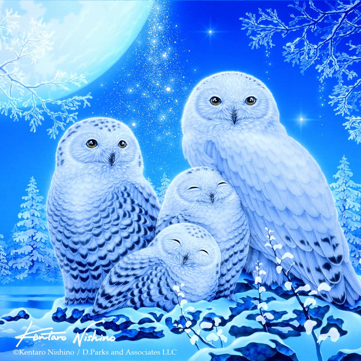 kentaro_art's tweet photo. "My Little Angels" #snowyowl, Acrylic on canvas
「愛しき天使たち」#シロフクロウ、アクリル、キャンバス
#kentaronishino #saveowls #owls #owlart #family #moon #moonart # 月 #家族 #フクロウ #フクロウアート #西野健太郎 https://t.co/UneNrQa5tC