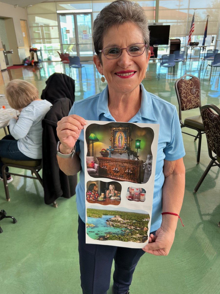 PhxLibrary's tweet photo. Participants from the Adam Diaz Senior Center spent a morning with Palo Verde Library staff creating vision boards for 2024. ✂️What would you like to see more of this year? #PaloVerdeLibrary #VisionBoards #PhoenixPublicLibrary #Phoenix #PHX https://t.co/Wa9Wn0fF5y
