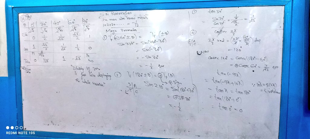 Today's Board work ❤️
Recommended for grade 10,11,12 students ⭐

#Trigonometry #TrigRatios #LearnMath 
#math #MathDuehelp #Tutor #MathLover227 #جازان_الان #فلسطين_الان #IsraelTerorrist #غزة_تستغيث #bbcqt #SpiderMan2 #SaturdayMorning #WeekendVibes