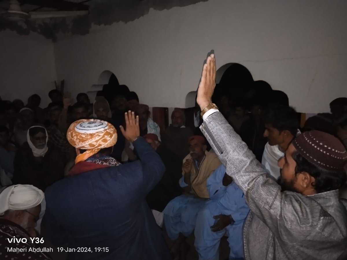 BajeerHaleemJUI's tweet photo. #خوشحال_سندھ_آؤملکربنائیں
این اے 223 اميدوار مولانا فتح محمد مھيری پی ايس 72 اميدوار مولانا عطاءاللہ جتوئی مختلف گاؤں میں اليکشن مھم #ووٹ_صرف_کتاب_کا
#Election2024 #TeamJUIBadin
#PS72 #NA223 https://t.co/ORGQmH9jib