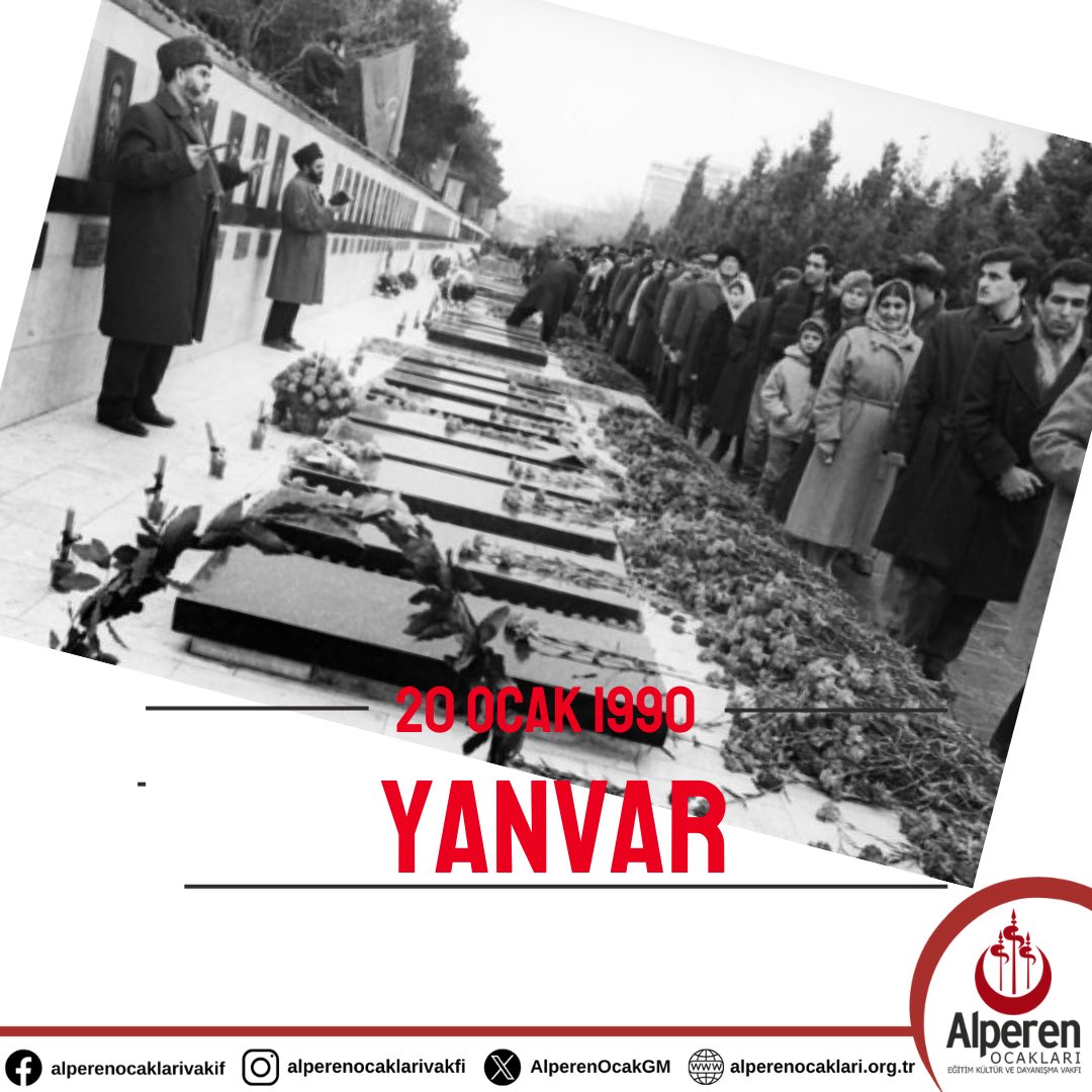 #20Yanvar1990 Katliamında şehit edilen soydaşlarımızı rahmet ve dualarla anıyoruz.