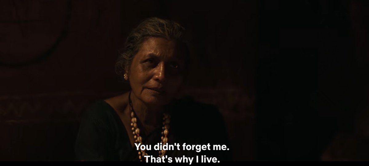 'Shailaja tells the old lady that everyone told her she would have died. However, she is alive precisely because she remembered her. The lady, unseen by others, symbolizes Shailaja's personal memory.'

New post: On memories and feelings in #ThreeofUs. 
dichotomy-of-irony.blogspot.com/2024/01/three-…