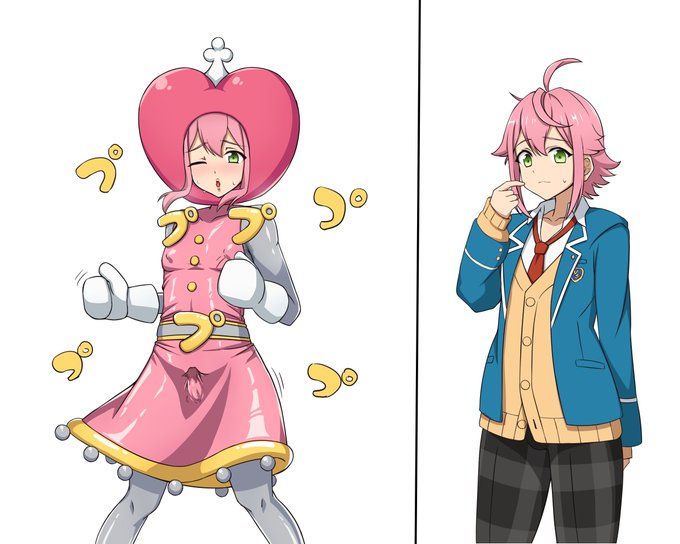 姫宮桃李のプープー星人化落書き。 