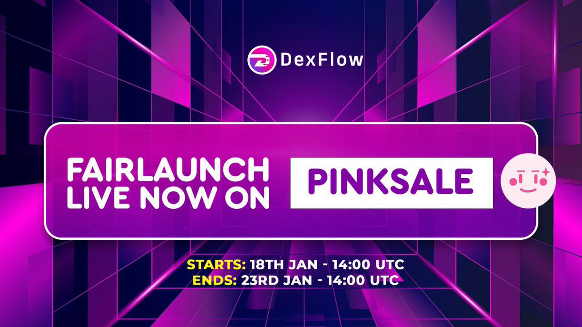dexflowtoken's tweet photo. DexFlow: Live On Pinksale!
✅ Fully Integrated DeFi Ecosystem
✅ CMC-CG Listing Confirmed
✅ 100+ KOLs Onboarded
✅ CEX Confirmed
Buy: https://t.co/deC0x86Tkq
Pioneering a user-centric DeFi experience with transparency and community at its core
#Dexflow #Pinksale #Presale https://t.co/H6zu3UgdCW
