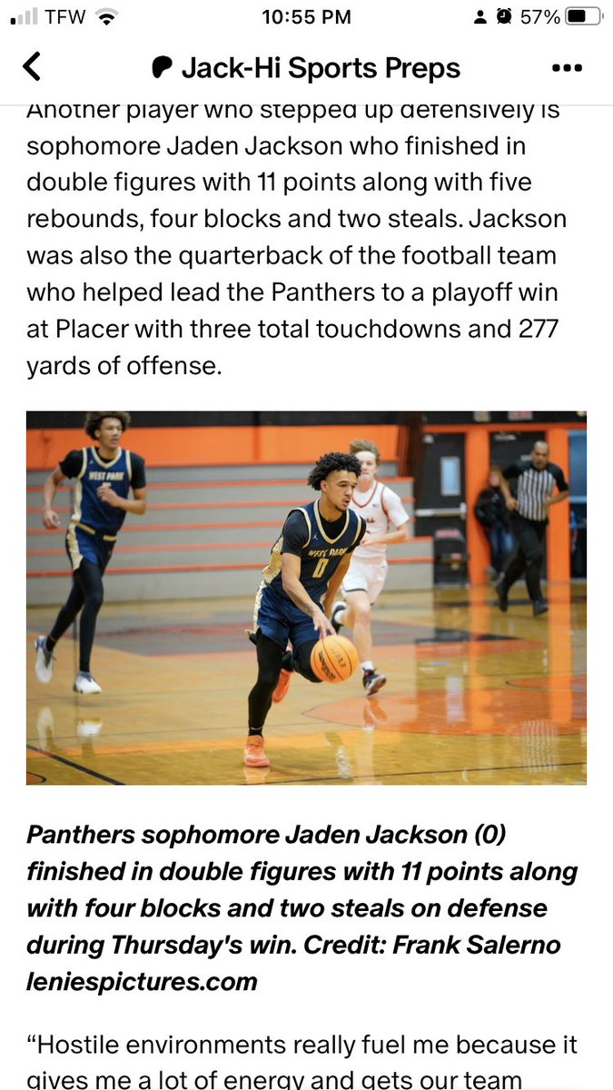 A2J15's tweet photo. New article up on my Patreon! @DubParkPanthers are now solely in 1st place in the FVL following Thursday’s win over @PlacerAthletics. @Dt42Tallis led with 27 for West Park while @_jaden_jackson_ had 11. Full story up on my page: https://t.co/r8lj8r97JK ($5 for full access) https://t.co/74ah0BAh0O