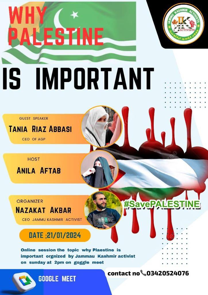 Official_JKA's tweet photo. Anyone who wants to join this session can contact the given number and introduce themselves in the voice note📞03420524076
#Join_JKA #JammuKashmirActivist🍁✊
#OnlineSession #Why_Palestine_Is_Important https://t.co/TcSQllHtPg