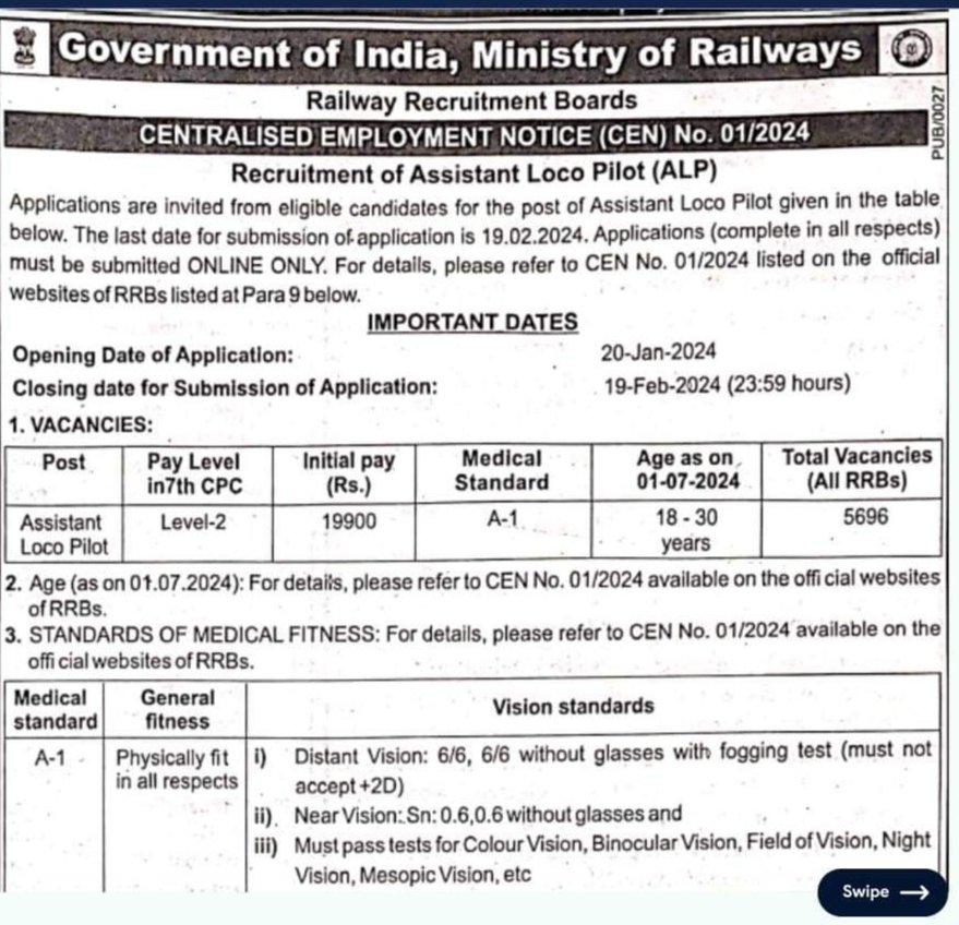 rj_rakeshjha's tweet photo. रेलवे में 6 साल  बाद आई भर्ती (ALP),
पद 6 हजार से भी कम।
RRB करोड़ों बेरोजगार युवाओं के साथ कर रहा अन्याय l #IncreaseRailwayALPVacancy 
@RailMinIndia @PMOIndia @AshwiniVaishnaw 
@narendramodi
.
  #Railway_Vacancy_Increase_Karo #RailwayNewRojgarDo #RRB https://t.co/L9CCTh9Vrf