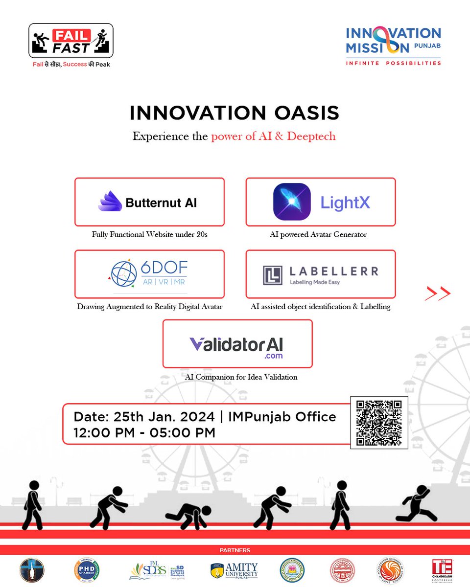 TheIMPunjab's tweet photo. Get ready for the culmination of IMPunjab's Fail Fast Program! 🚀 On Jan 25th, immerse yourself in the celebration at the Fail Fast Fair, as we mark the graduation of our startups. 

Register now:- https://t.co/MxZ3KuUqhD https://t.co/FcTPWy2qZP