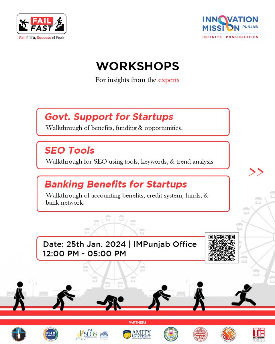 TheIMPunjab's tweet photo. Get ready for the culmination of IMPunjab's Fail Fast Program! 🚀 On Jan 25th, immerse yourself in the celebration at the Fail Fast Fair, as we mark the graduation of our startups. 

Register now:- https://t.co/MxZ3KuUqhD https://t.co/FcTPWy2qZP